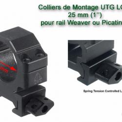 Colliers de montage UTG Low  - 25 mm pour rail de 21 mm