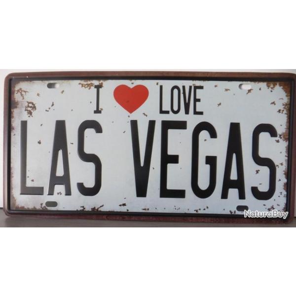 Rare plaque tle I LOVE LAS VEGAS USA style EMAIL 15X31 VINTAGE AIME CASINO