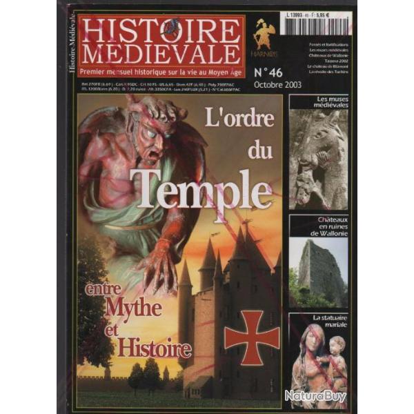 histoire mdivale n46, l'ordre du temple entre mythe et histoire , muses mdivales , wallonie
