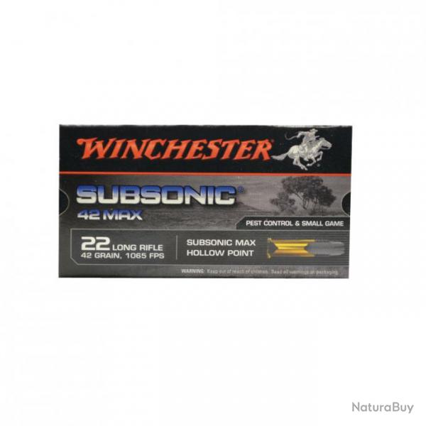 Balles 22lr Subsonic Winchester 42 grains
