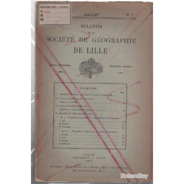 bulletin de la socit gographique de lille roubaix tourcoing juillet 1887 n7