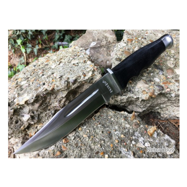 Couteau de survie -  Couteau de chasse  lame fixe (2)