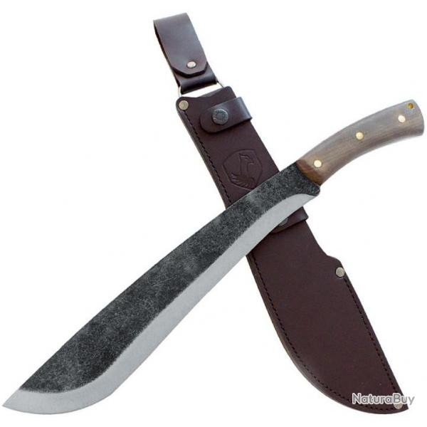 Couteau Machette Condor Jungolo Acier Carbone 1075 Manche Noyer Etui Cuir El Salvador CTK3915133