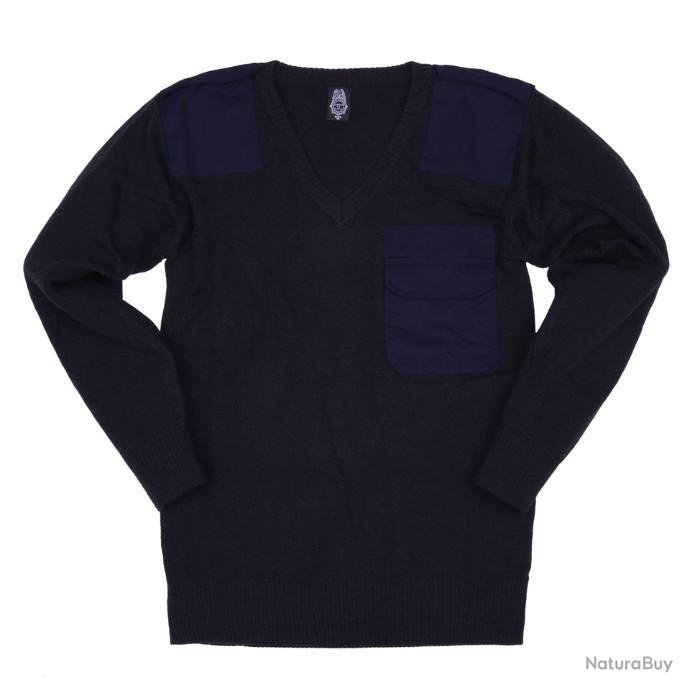 PULL COL V 50% LAINE - BLEU - TAILLE XXL =50 - 131335 ...