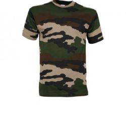 Tee-shirt militaire, différents camouflages