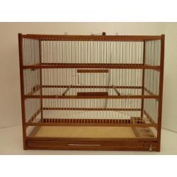 Grande Volière En Bois Rouge Et Plexyglass Belle Cage