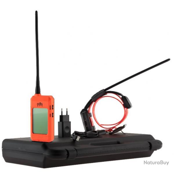 Collier GPS pour chien sans abonnement DOGTRACE X20 orange fluo Ensemble Collier Dogtrace GPS X20 + 