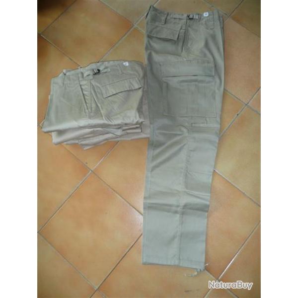 DESTOCKAGE : Pantalon BDU beige ( chasse, trecking pche randonne ) taille 38 et 48