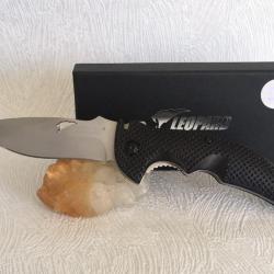 Couteau de poche Léopard,Couteau pliant,canif,knife.lame acier 420