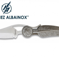 Couteau indien Pliant plume tête d' indien Lame  de 8.5 cm