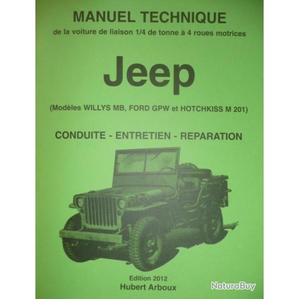 manuel technique de la Jeep (Willys MB. Ford GPW. Hotchkiss M201) edition 2018