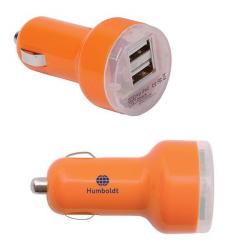Double chargeur USB Voiture Allume Cigare pour iPhone iPad Tablettes Samsung Sony GPS, Couleur: Ora