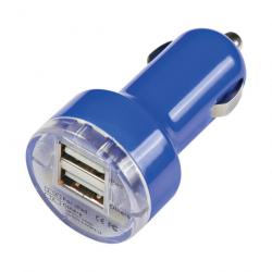 Double chargeur USB Voiture Allume Cigare pour iPhone iPad Tablettes Samsung Sony GPS, Couleur: Ble