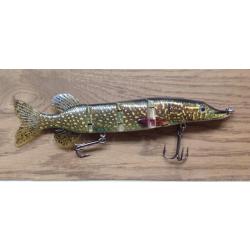 poissons nageurs brochet sombre 25,5 cm pour attraper gros carnassiers