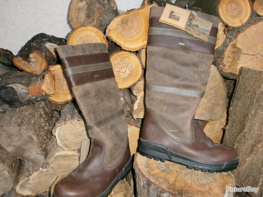 botte de chasse en cuir harkila