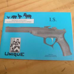 Notice du pistolet Unique modèle IS.