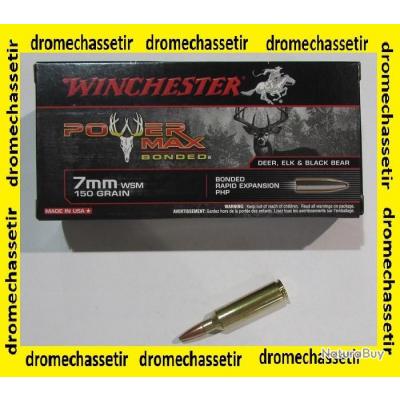 1 boite neuve de 20 cartouches  de calibre 7mm WSM, Winchester Power Max Bonded 150 grs