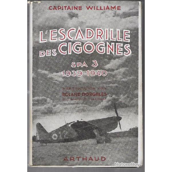 Aviation. l'escadrille des cigognes . spa 3 ,1939- 1940 superbe tat