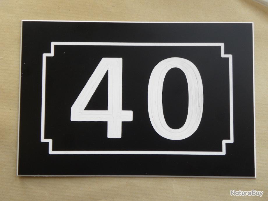 Pancarte Numéro De Rue Personnalisée Plaque Pvc Format 100 X 150 Mm Fond Noir Signalisation 