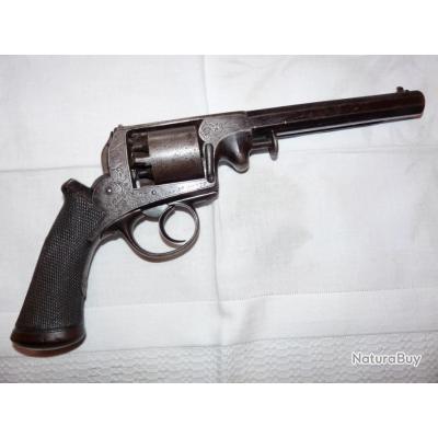 REVOLVER ADAMS MODELE 1851 A PERCUSSION CALIBRE 338. Barillet 5 Coups ...