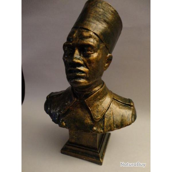 Buste tirailleur sngalais 14/18, Bronze