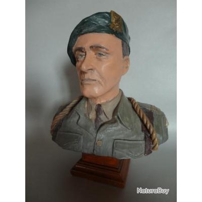 Buste Militaire Kieffer WW2 - Finition Bronze - Hauteur 16cm - Histoire De Bustes