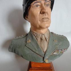 Buste du Général Patton, polychrome