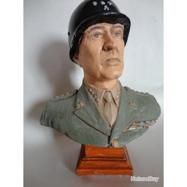 Buste du Gnral Patton, polychrome