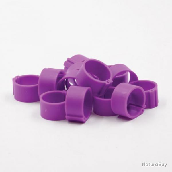 Bagues  clip 18mm (50) violet (Taille 10)