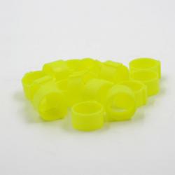 Bagues à clip 18mm (50)  jaune fluo (Taille 3)