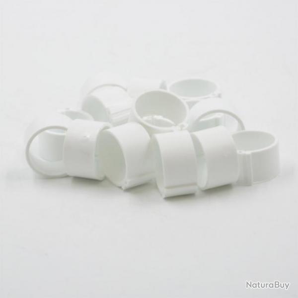 Bagues  clip 20mm (50) blanc (Taille 1)