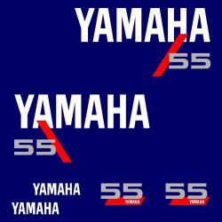 1 kit stickers YAMAHA 55cv serie 4 bis pour capot moteur hors bird bateau autocollants decals