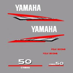 1 kit stickers YAMAHA 50cv serie 6 bis pour capot moteur hors bird bateau autocollants decals