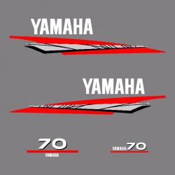 1 kit stickers YAMAHA 70cv serie 6 pour capot moteur hors bird bateau autocollants decals