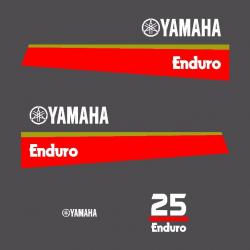 1 kit stickers YAMAHA 25cv enduro serie 8 pour capot moteur hors bird bateau autocollants decals