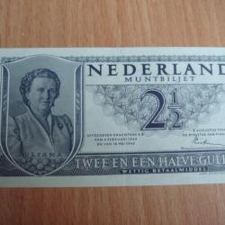 billet de 2,5 gulden de 1949 en sup nederland