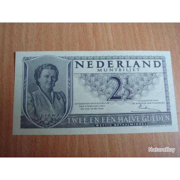 billet de 2,5 gulden de 1949 en sup nederland