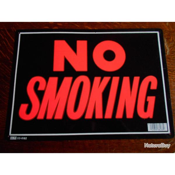 PLAQUE DCO EN MTAL : NO SMOKING  -