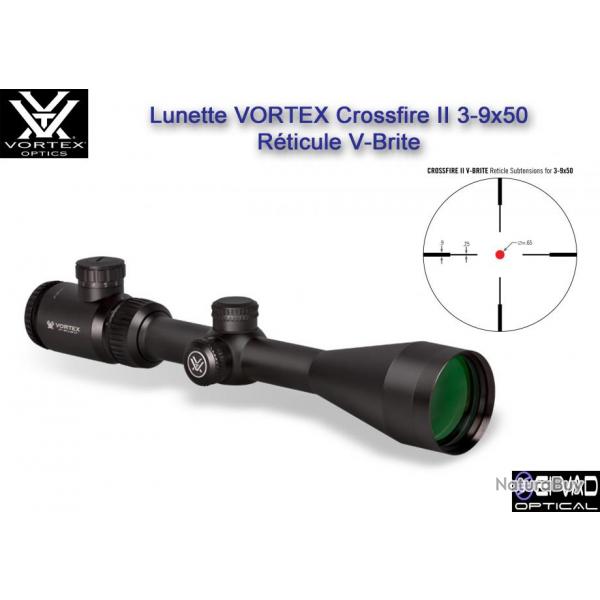 Lunette VORTEX Crossfire II 3-9x50 - Rticule lumineux V-Brite