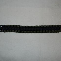Bracelet paracorde 22cm - kaki noir