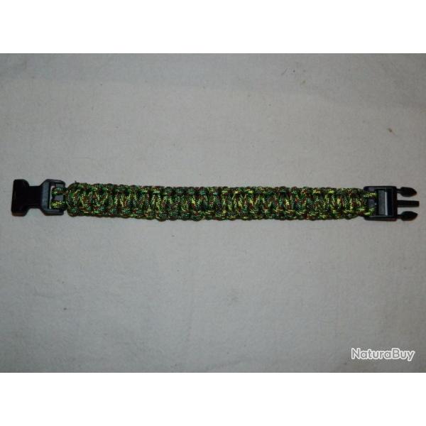 Bracelet paracorde 24cm - marron vert clair