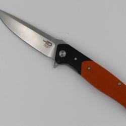 Couteau Bestech Knives Swordfish Orange Lame Acier D2 Manche G-10 Linerlock BTKG03C