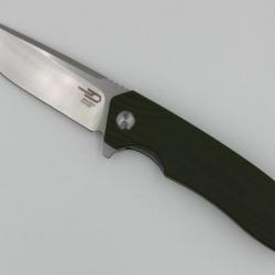 Couteau Bestech Knives Lion Lame Acier D2 Manche Od Green G-10 Linerlock BTKG01B