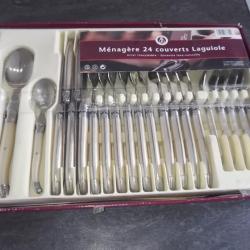 Ménagère 24 pièces Laguiole production nacré ivoire