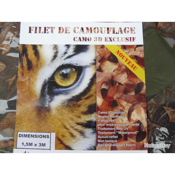 Filet  camouflage camo  3D    de  1.5  par 3M