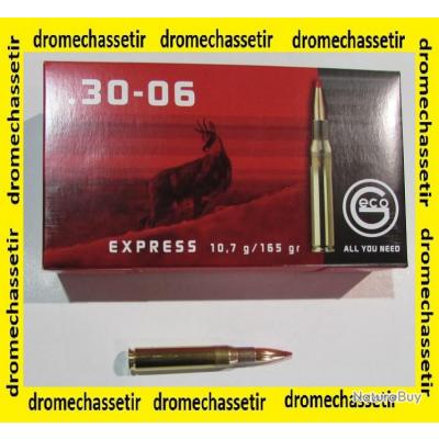 1 boite neuve de 20 cartouches  de calibre 30-06 springfield GECO Express pointe plastique 165grs