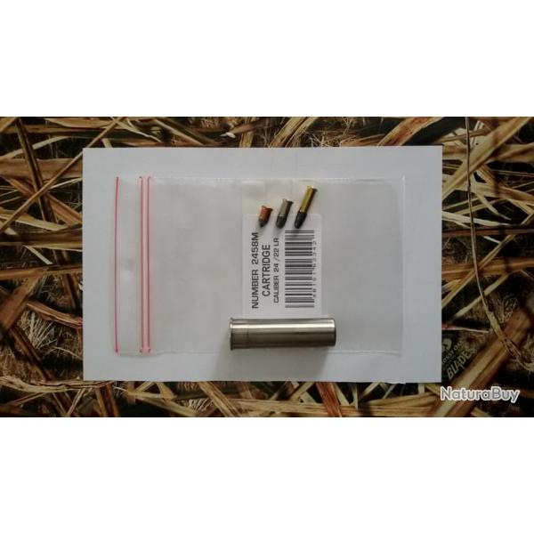 cartouche douille reductrice calibre 24/22 magnum en acier