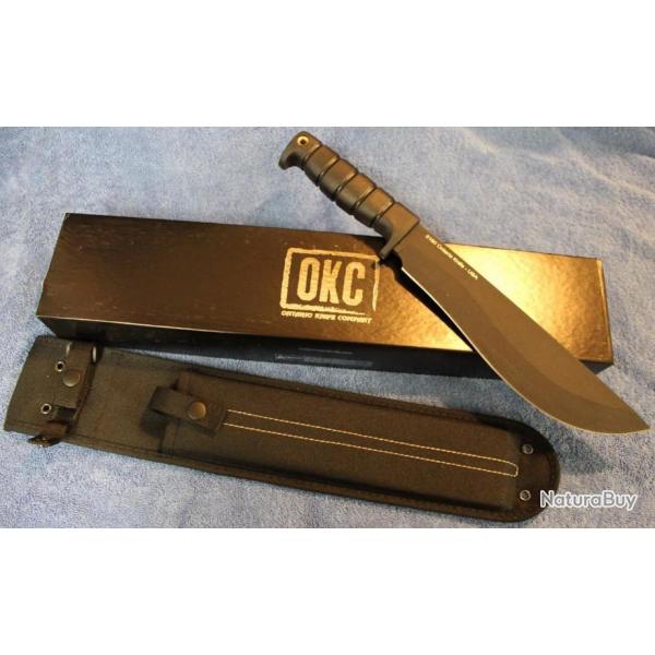 Couteau de Combat Ontario SP-53 Bolo Lame Acier 5160 Manche Kraton Etui Nylon Made USA ON8689 - Z