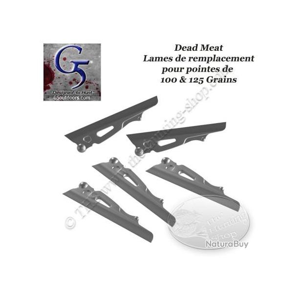 G5 DEADMEAT Lames de remplacement pour 3 pointes de chasse