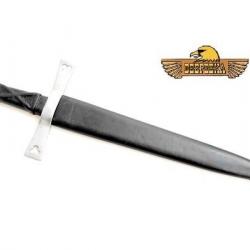 Dague Gothique de combat  forgée avec fourreau cuir